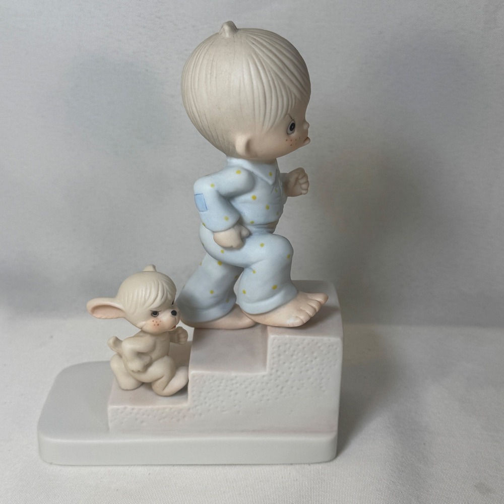 Precious Moments Let Not The Sun Go Down Upon Your Wrath E-5203 Boy Dog 1980